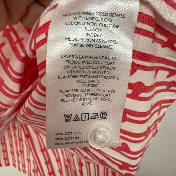 NWT Maeve Anthropologie The Bettina Tiered Mini Shirt Dress Women's Size S Red - Picture 10 of 12